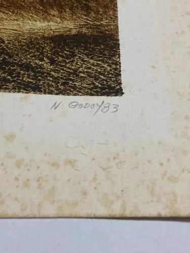 Quadro Gravura Antiga Paraty Rio De Janeiro Assinada N.godoy