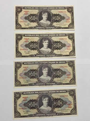 Cédulas Antigas Brasil 50 Cruzeiros