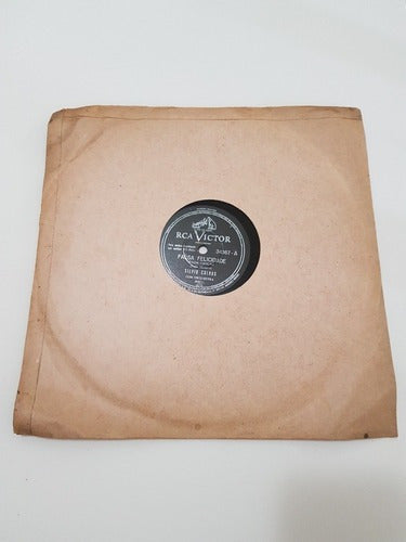 Disco Antigo 78 Rpm Silvio Caldas - Falsa Felicidade