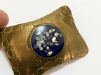 Antigo Broche Dourado Com Pedras