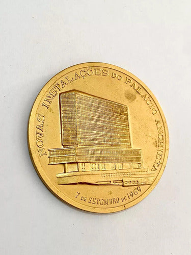 Antiga Medalha 1969 Palácio Anchieta São Paulo Dourada