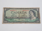 Cédula Antiga Canadá 1 Dollar Antiga Elizabeth II 1945