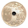 Moeda Antiga 1937 Espanha 25 Centimos