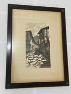 Quadro Nanquim - Rua Do Aleijadinho - Assinado M. Hollender
