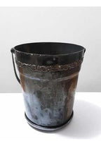 Antigo Balde Com Alça Prata 14cm