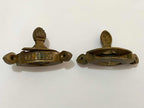 Antigas Peças Fixadoras Cantoneira Decorativas Em Bronze -l3