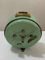 Relógio Despertador Antigo Kienzle Rubi Dourado E Verde