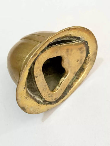 Abridor De Garrafa De Bronze Antigo Em Forma De Capacete