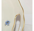 Prato Porcelana Maua Para Bolo Com Pintura Flores Antigo