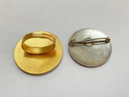 Broches Antigos Escoteiro Dourado E Prata