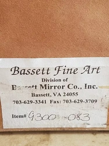 Antigo Quadro De Vidro Folhas E Cachoeira Bassett Fine Arte