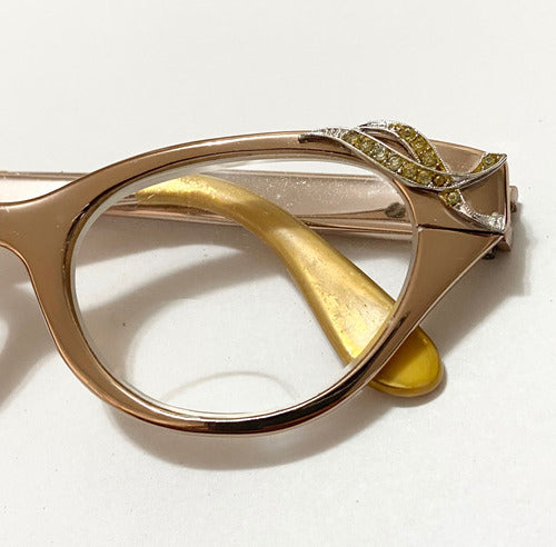 Óculos De Grau Antigo Rivo Fabricado Na Suíça Com Pedras