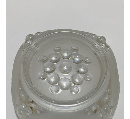 Cinzeiro Antigo Quadrado Em Vidro Trabalhado