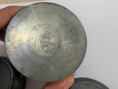 Peças Antigas Decoração Estanho Pote Caixinha John Somers E