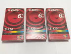 Antigas Fitas Vhs Lacradas Virgem Emtec T-120 6h Lote 3