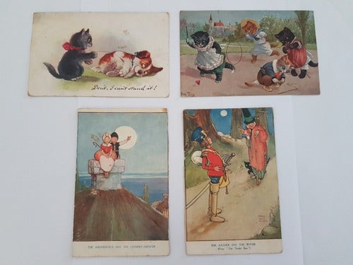 Cartões Postais Antigos Alemanha Tuck's Post Card Desenhos