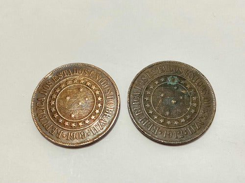 Moedas Antigas 40 Réis - 09 E 12