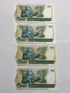 Cédulas Antigas Brasil 500 Cruzados