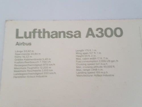 Cartões Postais Antigos Lufthansa Aviões A300 B727 Dc10 B747