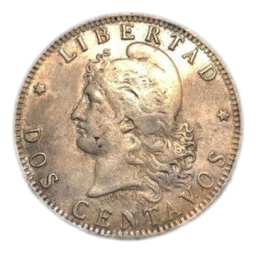 Moeda Antiga 1891 Argentina 2 Centavos