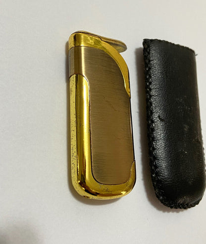 Isqueiro Antigo Dourado Com Capa