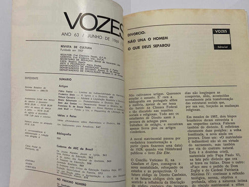 Antiga Revista Musical Vozes 1969