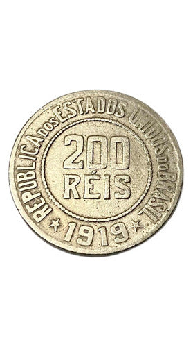 Antiga Moeda 200 Reis 1919