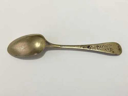 Talher Colher Antiga De Prata Com Imagem Barco