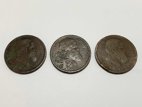 Antigas Moedas 40 Réis - 73 / 74 / 77