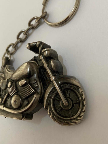 Antigo Chaveiro Moto Harley Com Relógio Mb Quartz