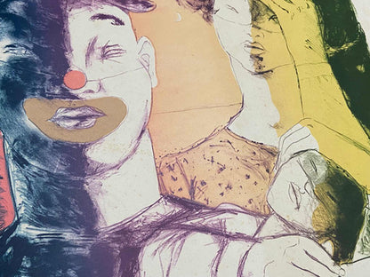 Quadro Gravura Antiga Palhaço Assinada E Numerada