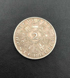 Antiga Moeda De Prata 1932 Austria 2 Schilling