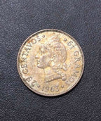 Moeda Antiga 1963 Republica Dominicana 25 Centavos