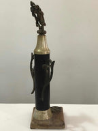 Troféu Antigo Futebol Campeão 32cm Metal Madeira