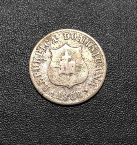 Antiga Moeda 1888 Republica Dominicana 2 1/2 Centavos