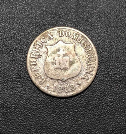 Antiga Moeda 1888 Republica Dominicana 2 1/2 Centavos