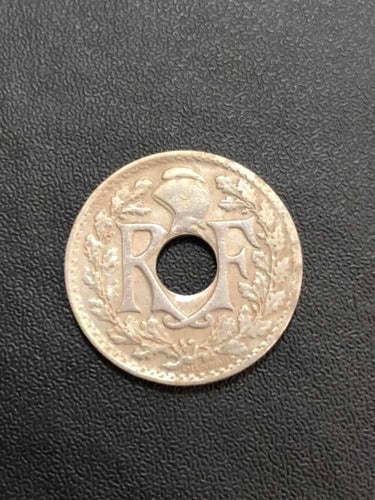 Moeda Antiga 1918 França 10 Centimes