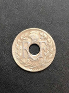 Moeda Antiga 1918 França 10 Centimes