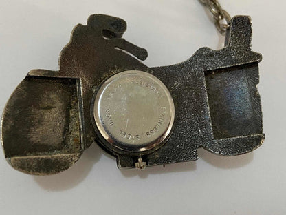 Antigo Chaveiro Moto Harley Com Relógio Mb Quartz