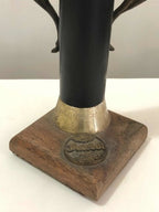 Troféu Antigo Futebol Campeão 32cm Metal Madeira
