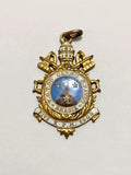 Antiga Medalha Religiosa Jubileo Sacerdotal Roma Papa Dourad