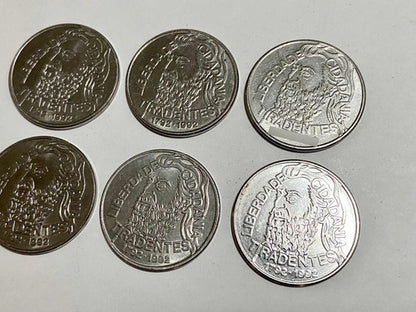 Lote Moedas Antigas Brasil 5000 Cruzeiros Tiradentes