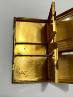 Estojo De Maquiagem Antigo Cal Dourado