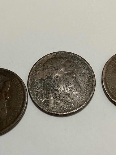 Antigas Moedas 40 Réis - 73 / 74 / 77