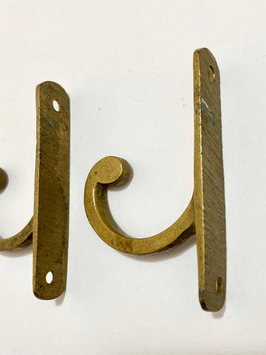 Antigo Suporte Bronze De Parede