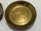Mini Bandejas Antigas Em Metal Dourado Detalhes Ornamentais