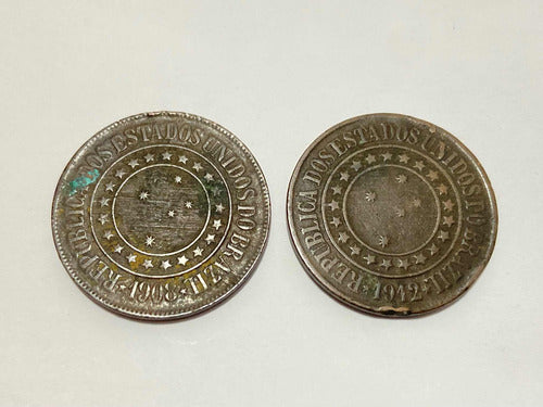 Moedas Antigas 40 Réis -  08 E 12