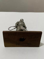 Escultura Antiga Gaucho Laçador Cor Prata
