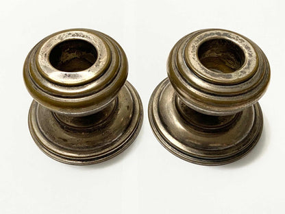 Antigo Porta Velas Castiçal Par Cor Prata Cor Prata