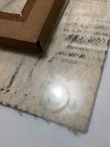 Quadro Antigo Arte Tribal Em Tecido De Casca